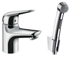 Baterie lavoar Hansgrohe Novus 70 cu dus igiena intima crom lucios