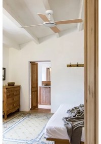 Ventilator de tavan FARO 33350DC MALLORCA L alb/maro d. 132 cm + telecomandă