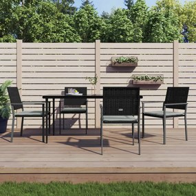 vidaXL Set mobilier de grădină cu perne, 5 piese, poliratan și oțel
