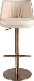 Scaun de bar pivotant cu inaltime reglabila Stool crem