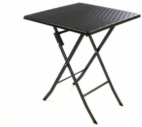 Masa de gradina rabatabila cu aspect de ratan 75x61x61 cm