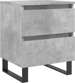 vidaXL Noptieră, gri beton, 40x35x50 cm, lemn compozit