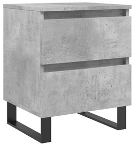 826900 vidaXL Noptieră, gri beton, 40x35x50 cm, lemn compozit