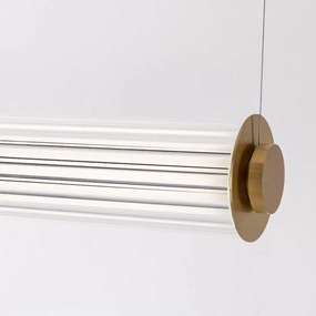 Lustra LED smart cu telecomanda COMO alama periata