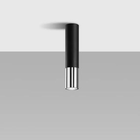 Plafonieră LOOPEZ 1xGU10/40W/230V neagră/crom Sollux SL.0939