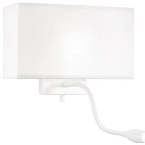 Lampă LED flexibilă de perete Ideal Lux HOTEL 1xE27/60W/230V + LED/1,5W alb