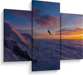 Tablou în apus de soare, Mont Blanc (90x60 cm)