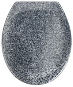 WENKO 18902100-WC Capac WC OTTANA 44,5 x 37,5 cm, granit/gri/argintiu