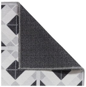 Covor tip traversă gri deschis-gri închis lavabil 61x170 cm Victoria Light – Think Rugs