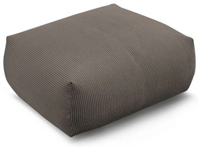 Taburet gri/maro cu tapițerie din catifea reiată Voltaire – Bobochic Paris