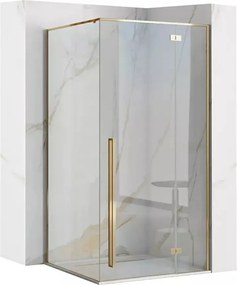 Cabina de dus dreptunghiulara Rea Fargo cu usa batanta 90x120 auriu