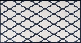 vidaXL Covor de exterior, bleumarin/alb, 80x150 cm, design reversibil