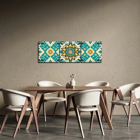 Tablou - Model turcoaz (cu ceas) (90x30 cm)