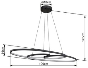 Lustra LED suspendata design modern SPIRA