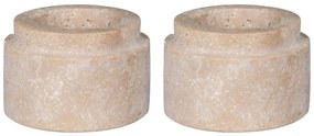 Sfeșnice pentru lumânări pastilă 2 buc. din piatră – House Nordic