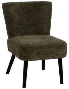 Fotoliu verde cu tapițerie din chenille – Ixia