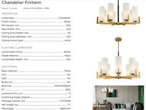Candelabru 8 brate design modern Fortano MYMOD089PL-08BS