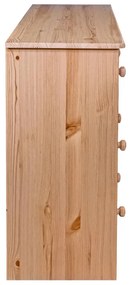 Servanta cu 7 sertare, 113x35x73 cm, lemn masiv de pin 1, Maro
