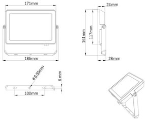 Proiector LED de exterior PROJECTLINE LED/30W/230V IP65 3000K Philips