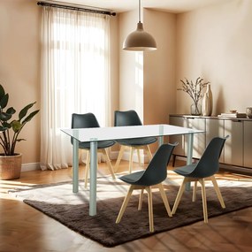 Set de masă Midori 4+1 negru