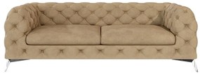 Canapea maro deschis cu tapițerie din catifea 225 cm Chelsea – Ropez