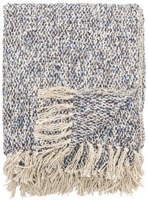 Pătură albastru prăfuit din amestec de in 130x160 cm Ocean – Bloomingville