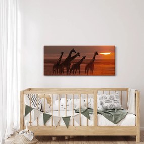 Tablou - Girafe în savana africană (120x50 cm)