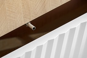 Comodă TV Bliwon 148 cm cu sertare - herringbone scandi/alb mat