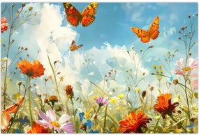 Tablou - Fluturi pe pajiștea de vară (90x60 cm)