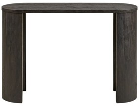 Masă consolă maro închis cu aspect de lemn de stejar 38x114 cm Bibione – House Nordic