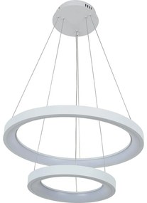 Brilagi - Pendul LED dimabil pe cablu FALCON SLIM LED/68W/230V Ø 50 cm alb + telecomandă