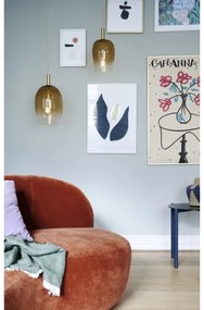 Nordlux UMA - pandantiv pe cablu, 1xE27/40W/230V, Ø 18 cm, maro/fumuriu