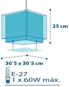 Dalber D-43422 - Lampa copii PETIT MARIN 1xE27/60W/230V