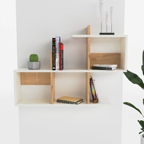 Raft de perete Lagomood Eny - White, Oak