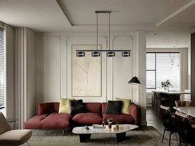 Lustra LED suspendata design modern Olaia 4L Fumuriu