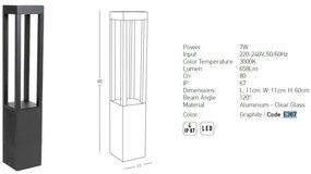 Stalp LED iluminat exterior modern IP67 Elias