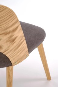Scaun Cadiz natur/gri H83 cm