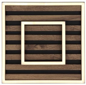 Plafoniera LED riflaj MDF cu efect de lemn WOODY 30x30cm