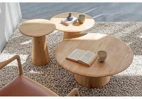 Măsuță auxiliară rotundă din lemn de stejar ø 55 cm Mushroom – Gazzda