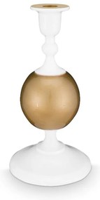 Suport metalic pentru lumânare, White-Gold, 24 cm, colecția Love Birds, Pip Studio