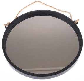 Oglindă suspendată din plastic Embellir negru,diametru 48 cm, diam. 48 cm