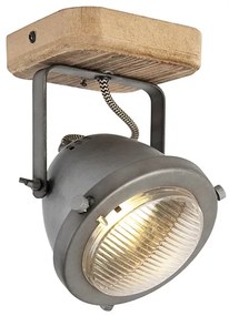 Spotlight industrial din oțel cu lemn inclinabil - Emado
