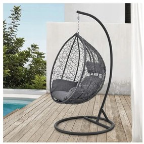 Scaun suspendat antracit negru KOKON
