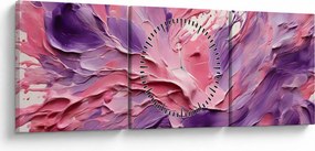 Tablou - Abstracție romantică (cu ceas) (90x30 cm)