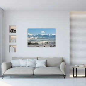 Tablou cu munții înzăpeziți (90x60 cm)