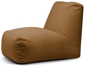 Fotoliu bean bag maro cu tapițerie din țesătură bouclé Tube – SLOWDOWN