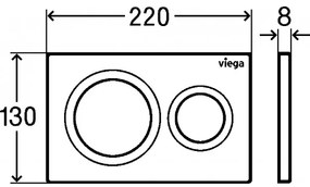 Clapeta actionare rezervor WC incastrat, Viega Visign for Style 20, alb alpin, 773793