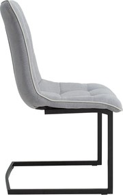 Set de 2 scaune elegante Miami, gri deschis vintage A-38500 VC