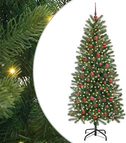 vidaXL Brad de Crăciun artificial cu 300 LED Verde 180 cm PE și PVC