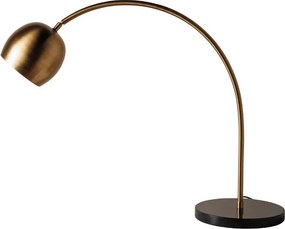 Lampa de masa, auriu, din metal, Decalee